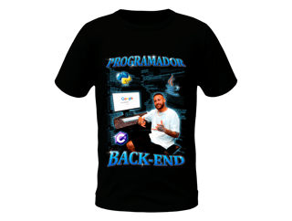 Nome do produto Camisa Programador Back-end - Menino Ney