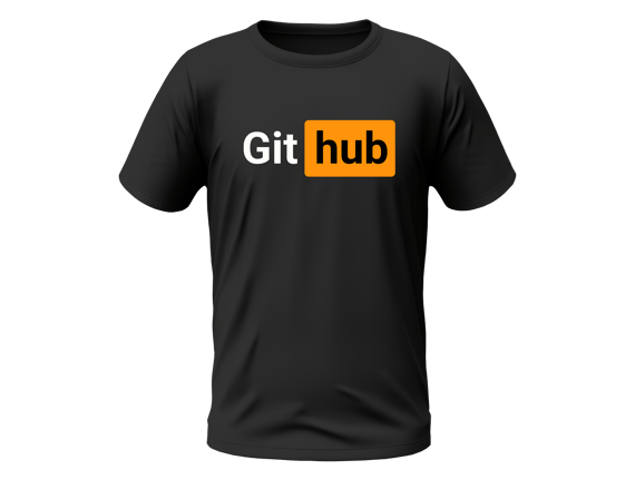 Camisa GitHub - Logo modificada centro Preta