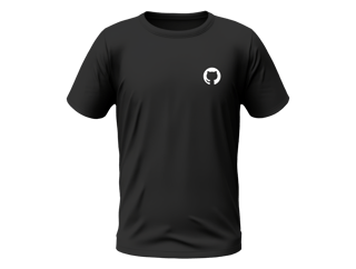 Camisa GitHub - Logo canto Preta