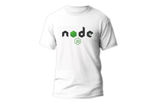 Camisa Node.js - Logo centro Branca