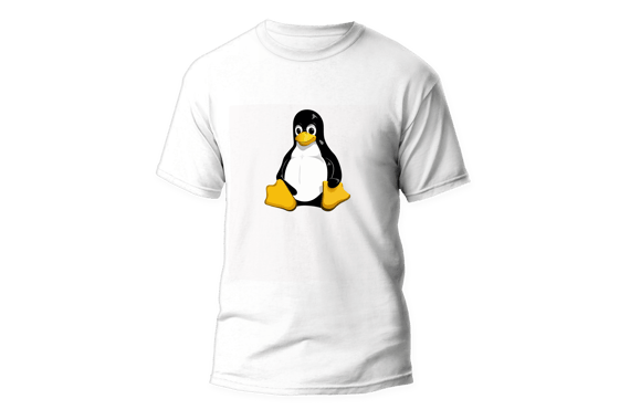 Camisa Linux  Branca