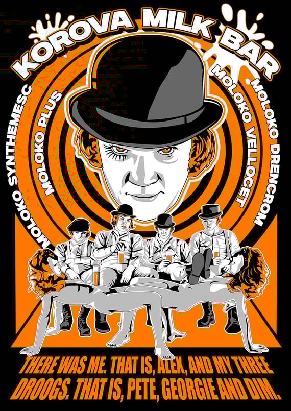 Camiseta Laranja Mecânica - Korova Milk Bar