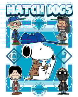 Nome do produto Camiseta Watch Dogs (Snoopy Style)