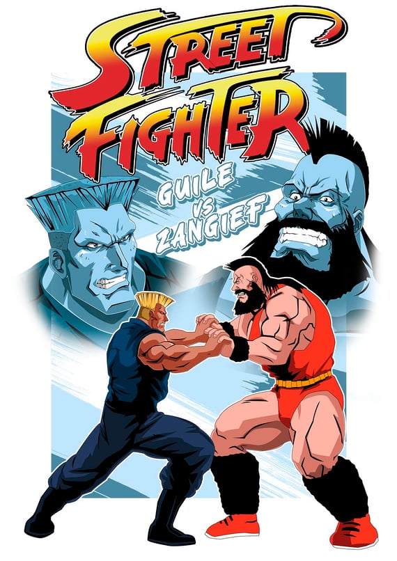 Camiseta Street Figher 1V1 power
