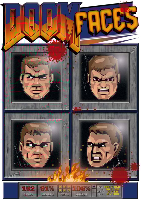 Camiseta Doom Faces 