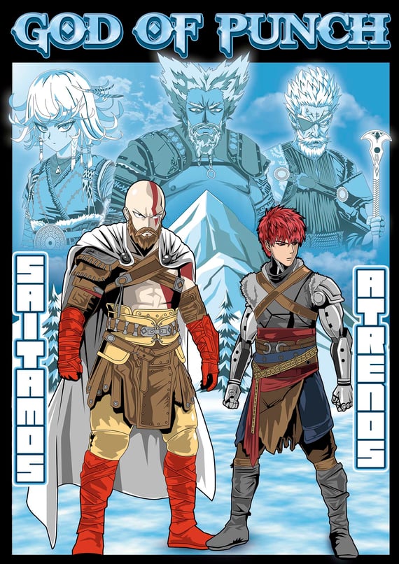 Camiseta God of War Ragnarök / One-Punch Man 