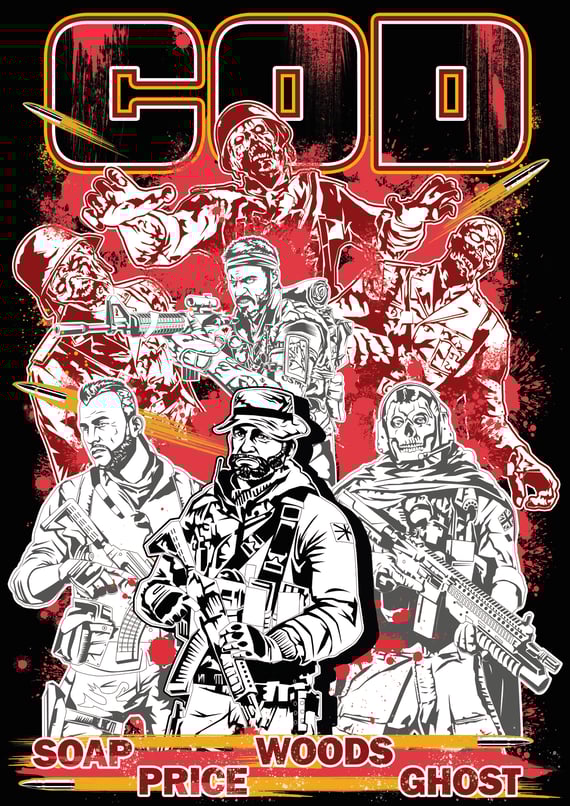 Camiseta Call of Duty Personagens