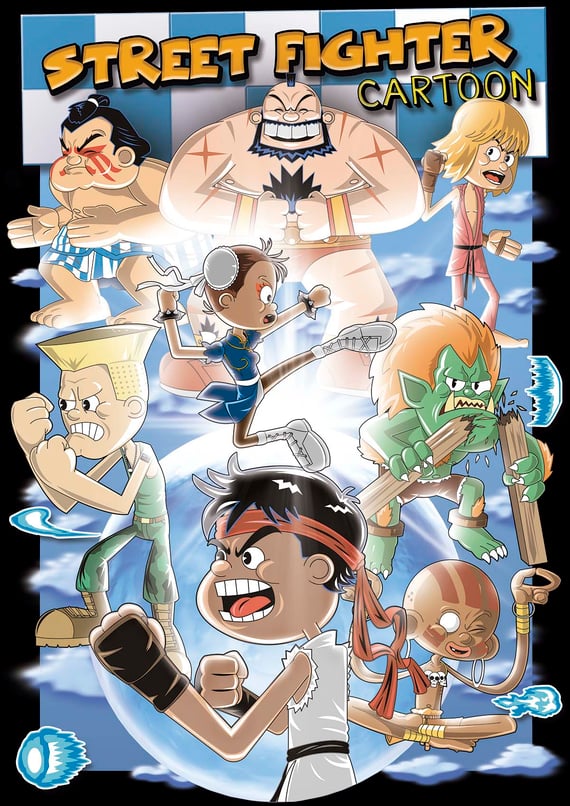 Camiseta Street Fighter Cartoon