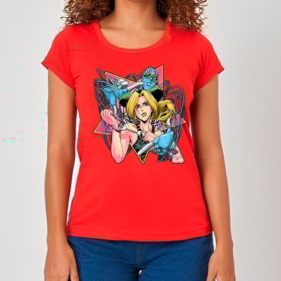 Jolyne e Stone Free - Jojo's Bizarre Adventure | Camiseta Feminina