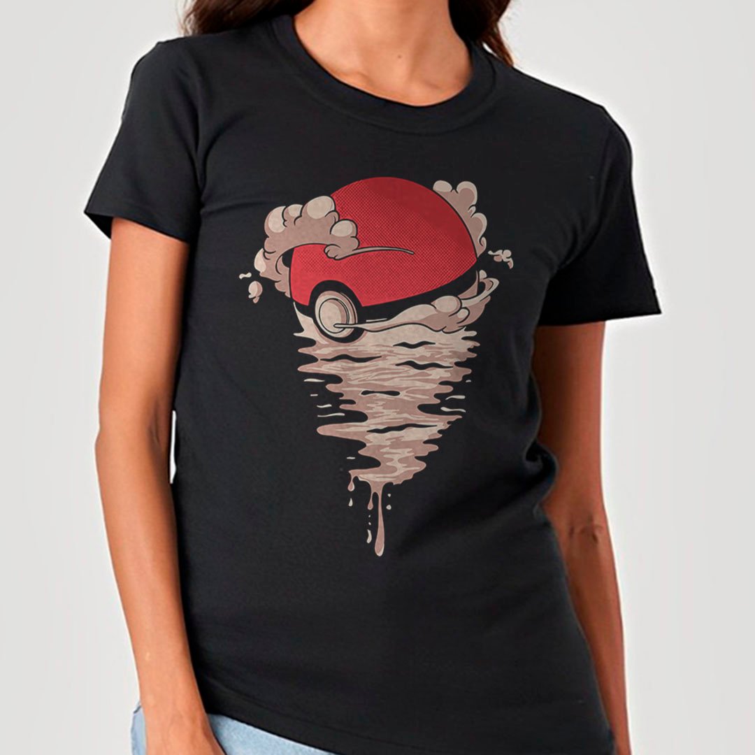 Pokebola - Pokemon | Camiseta Feminina Nome do produto: Pokebola - Pokemon | Camiseta Feminina