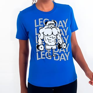 Nome do produtoDog Leg Day | Camiseta Feminina Sport UV