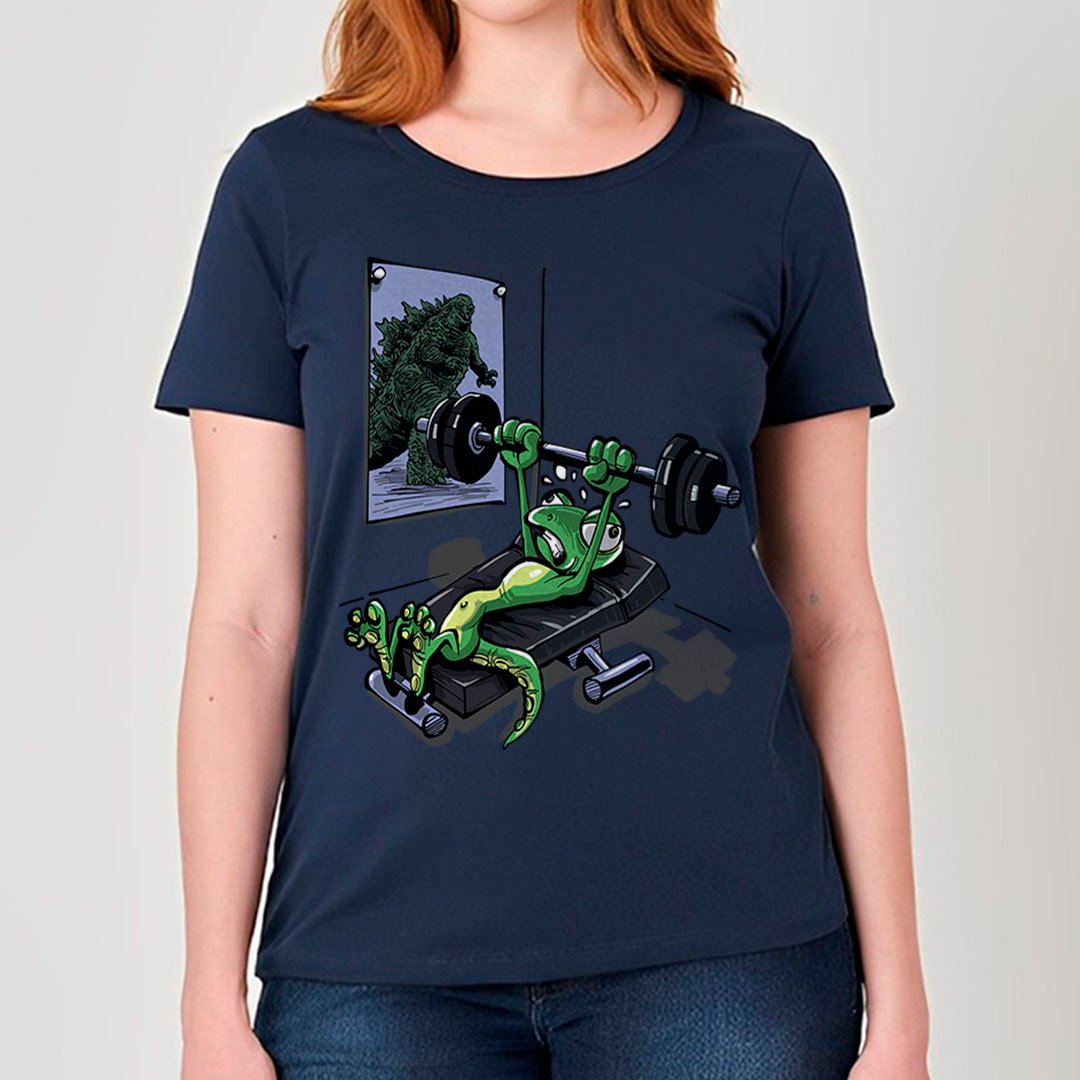 Largato em Godzilla | Camiseta Feminina Nome do produto: Largato em Godzilla | Camiseta Feminina