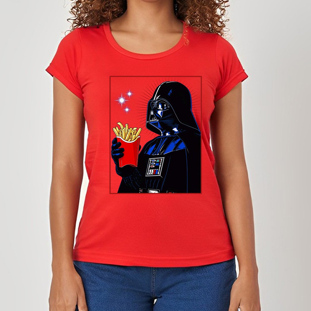 Darth Vader Batatas | Star Wars - Camiseta Feminina Nome do produto: Darth Vader Batatas | Star Wars - Camiseta Feminina