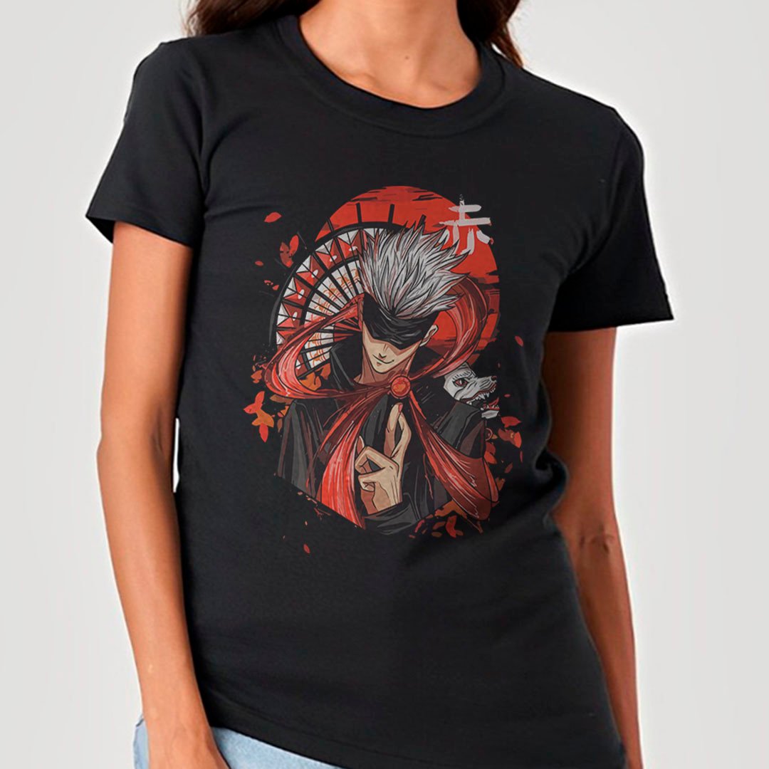 Gojo Vermelho - Jujutsu Kaisen | Camiseta Feminina Nome do produto: Gojo Vermelho - Jujutsu Kaisen | Camiseta Feminina