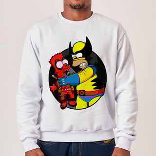 Nome do produtoDeadpool e Wolverine em Os Simpsons | Moletom