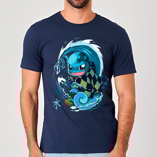 Squirtle em Demon Slayer | Camiseta Unissex