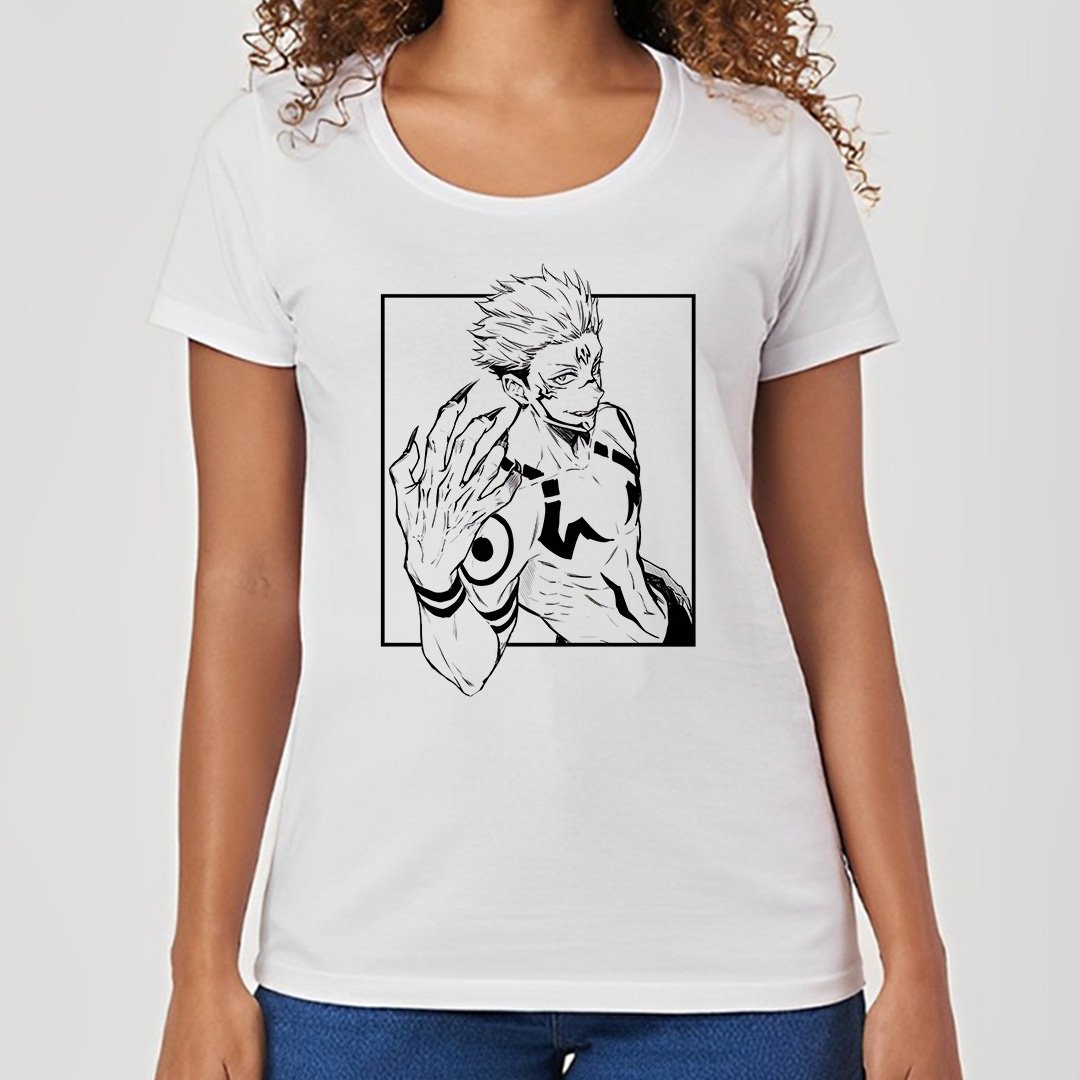 Sukuna | Manga Jujutsu Kaisen - Camiseta Feminina Nome do produto: Sukuna | Manga Jujutsu Kaisen - Camiseta Feminina