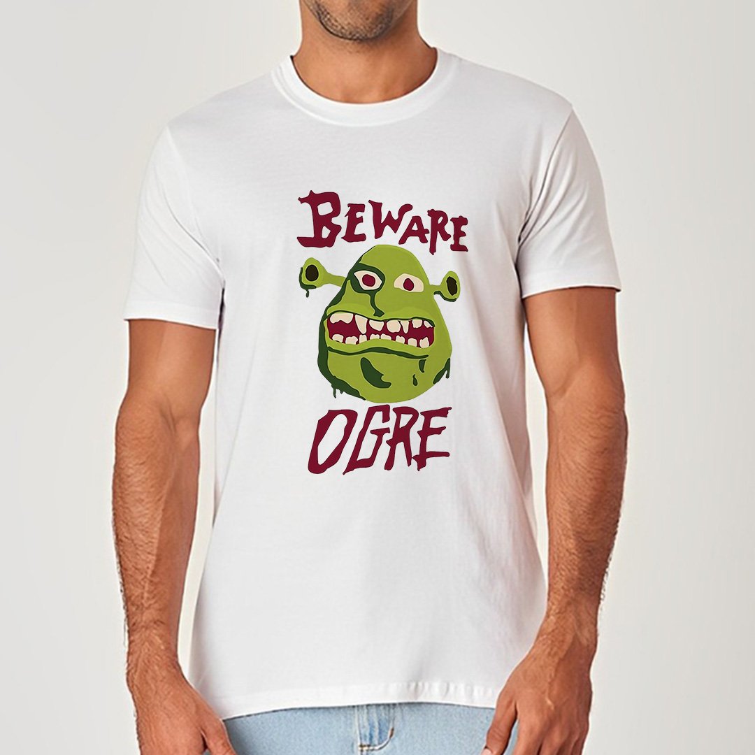 Cuidado Ogro | Shrek - Camiseta Unissex Nome do produto: Cuidado Ogro | Shrek - Camiseta Unissex