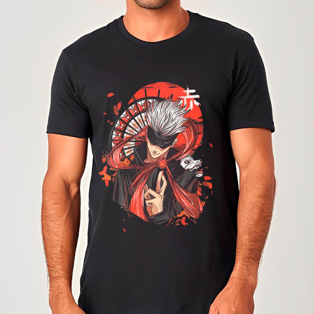 Gojo Vermelho - Jujutsu Kaisen | Camiseta Unissex Nome do produto: Gojo Vermelho - Jujutsu Kaisen | Camiseta Unissex