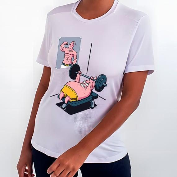 Patrick Treino v1 - Bob Esponja | Camiseta Feminina Sport UV