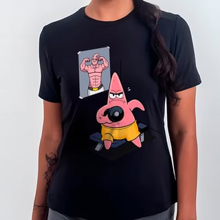 Nome do produtoPatrick Treino v2 - Bob Esponja | Camiseta Feminina Sport UV