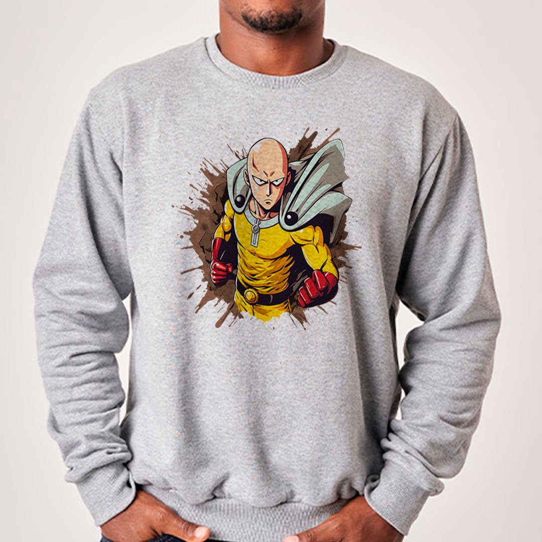 Saitama | One Punch Man v2 - Moletom Nome do produto: Saitama | One Punch Man v2 - Moletom