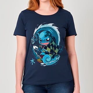 Squirtle em Demon Slayer | Camiseta Feminina