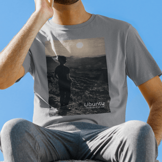 Camiseta Unissex Estonada - Ubuntu Sunset View