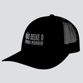 Nome do produto Boné Americano com Tela - Não Deixe o Samba Morrer