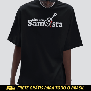 Nome do produto Camiseta Masculina Oversized - Sim Sou Sambista