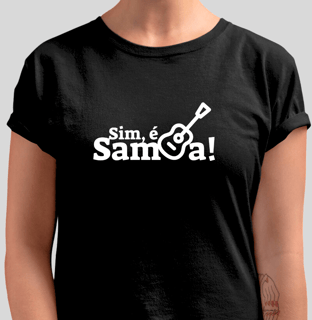 Nome do produto Camiseta Baby Long Feminina - Sim é Samba
