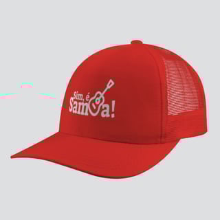 Nome do produto Boné Americano com Tela - Sim é Samba
