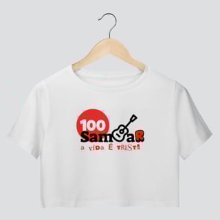 Nome do produto Camisa Cropped Feminina - Sem Sambar a Vida é Triste