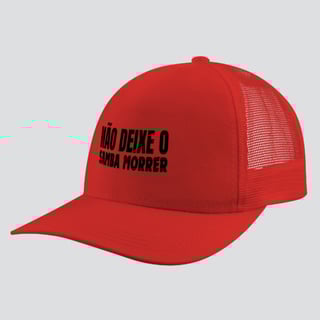 Nome do produto Boné Americano com Tela - Não Deixe o Samba Morrer