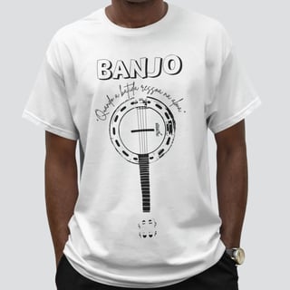 Nome do produto Camiseta Masculina Quality - Banjo Quando a Batida Ressoa na Alma