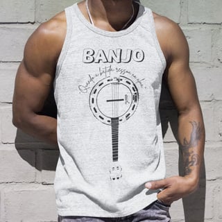 Nome do produto Camiseta Regata Masculina Quality - Banjo Quando a Batida Ressoa na Alma