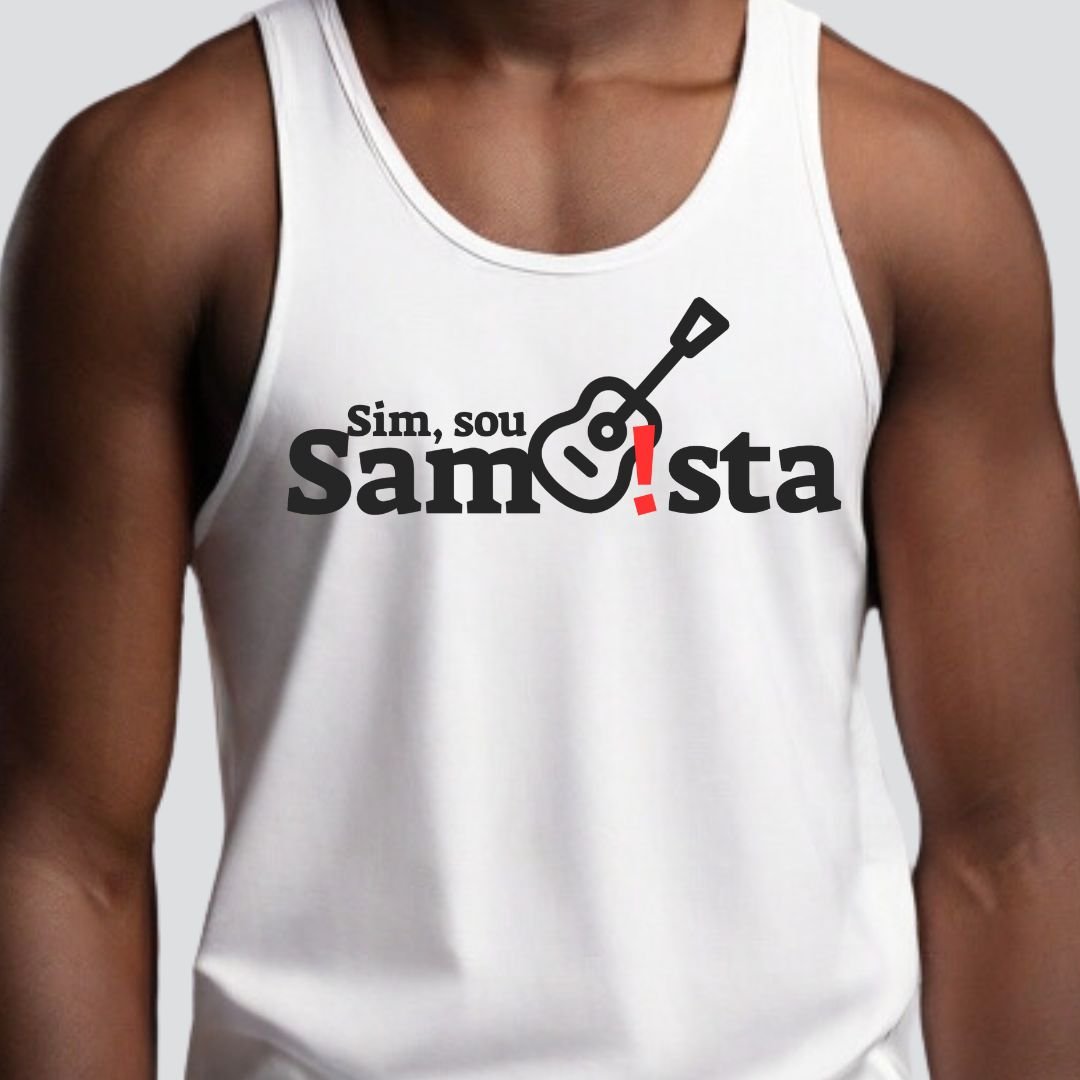 Nome do produto: Camiseta Regata Masculina - Sim Sou Sambista