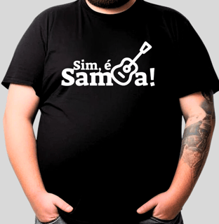 Nome do produto Camiseta Plus Size - Sim é Samba