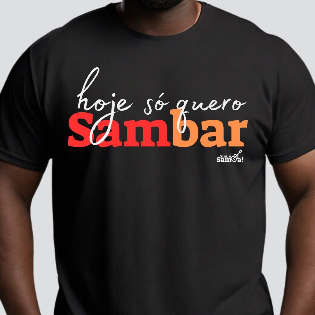 Nome do produto: Camiseta Plus Size - Hoje Só Quero Sambar