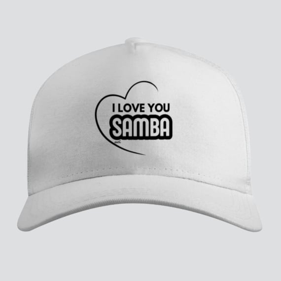 Boné Americano com Tela - I Love You Samba
