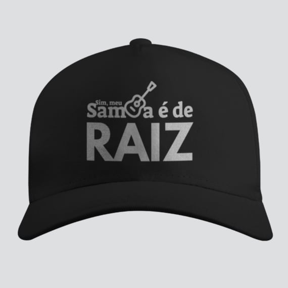 Boné Americano Com Tela - Sim Meu Samba é de Raiz