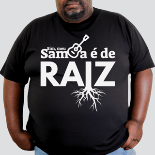 Nome do produto Camiseta Plus Size - Sim Meu Samba é de Raiz
