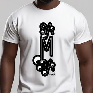 Nome do produto Camiseta Clássica Masculina - Samba - Cor Branca