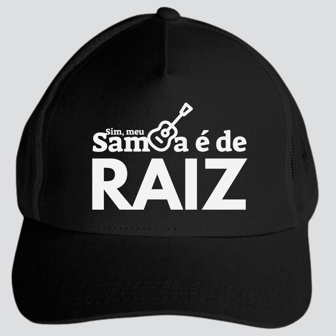 Nome do produto: Boné Americano Com Tela - Sim Meu Samba é de Raiz