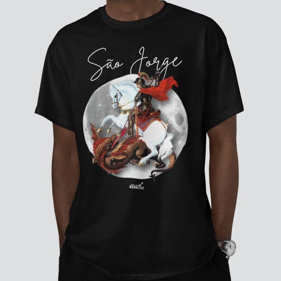 Camiseta Clássica Masculina - São Jorge Sim é Samba