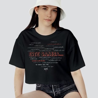 Nome do produto Camisa Cropped Feminina - Este Samba Me Lembra