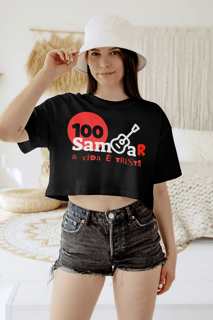 Nome do produto Camisa Cropped Feminina - Sem Samba a Vida é Triste