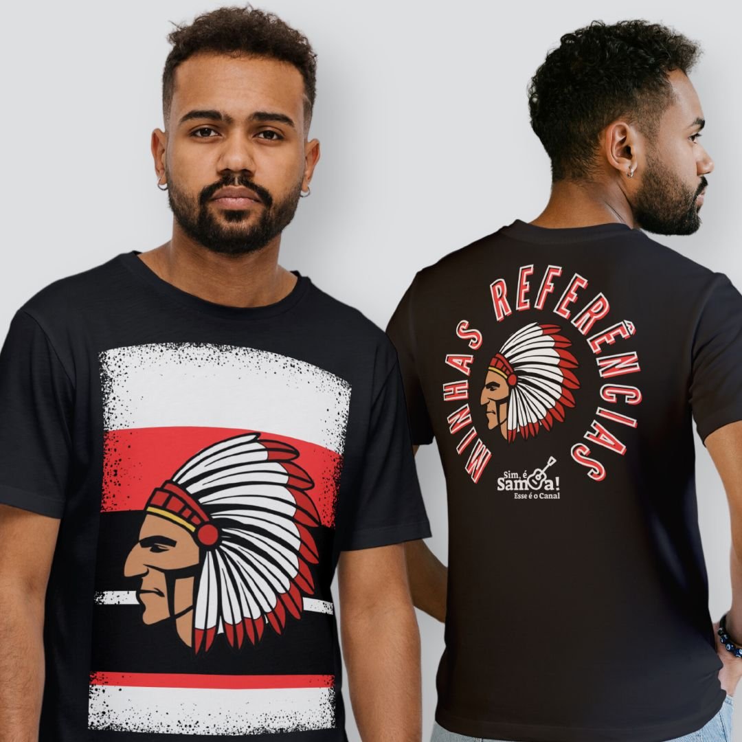 Nome do produto: Camiseta Clássica Masculina - Minhas Referências