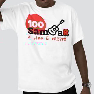Camiseta Clássica Masculina - Sem Sambar a Vida é Triste