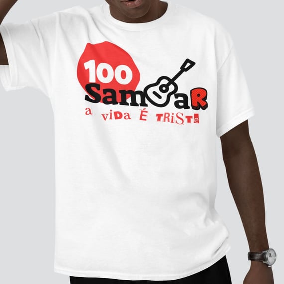 Camiseta Clássica Masculina - Sem Sambar a Vida é Triste